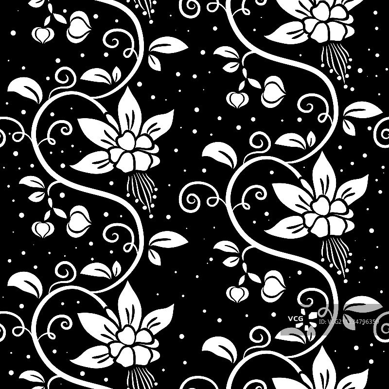 摘要无缝花卉图案图片素材