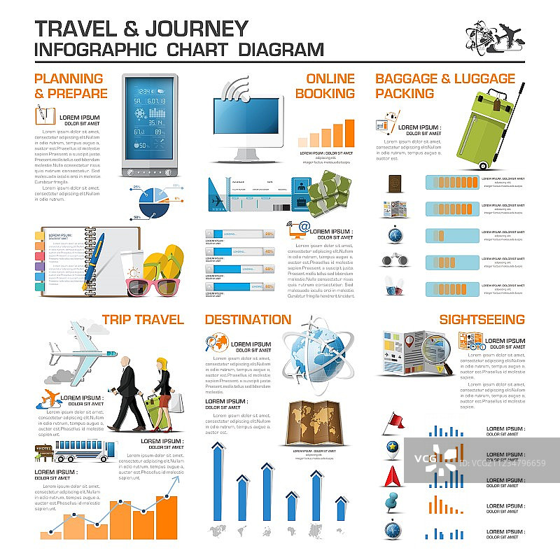 旅行信息图表图片素材