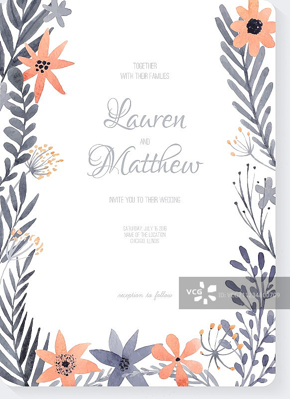 婚礼贺卡图片素材