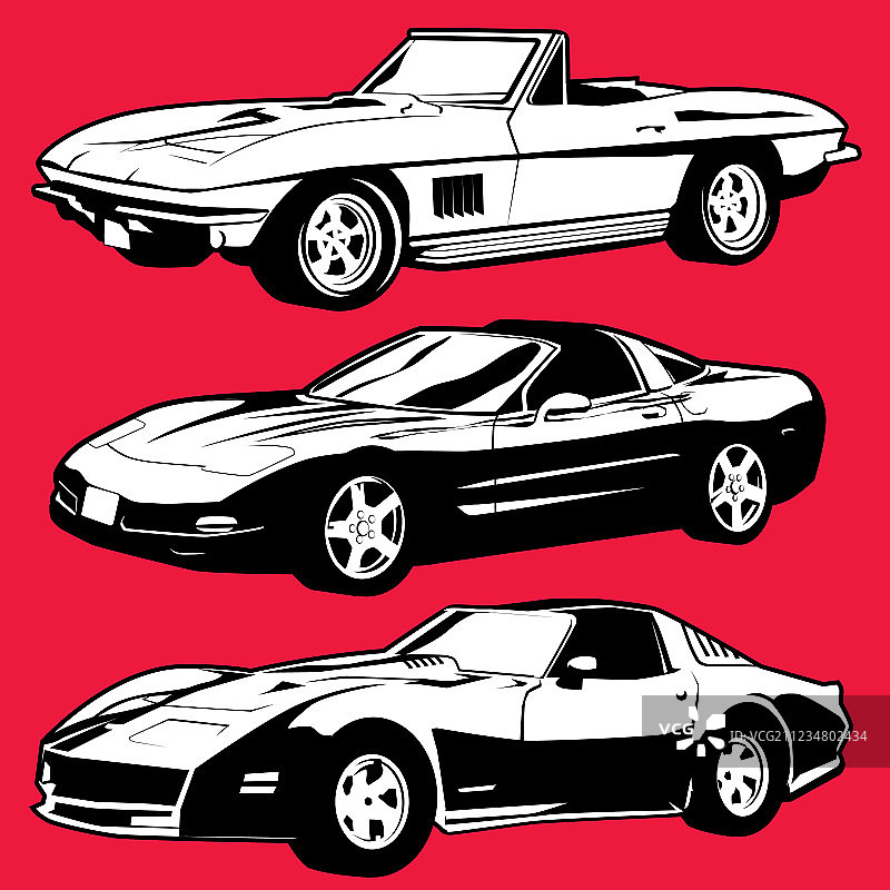 克尔维特跑车图片素材