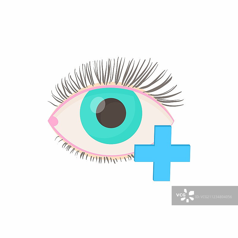 远视眼视力障碍卡通风格图标图片素材