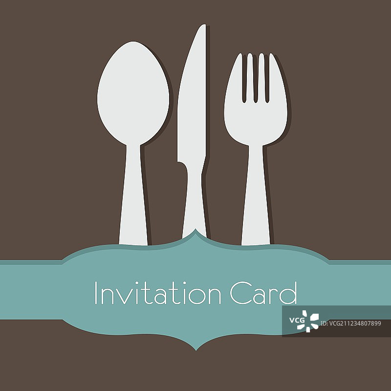 美食概念邀请卡图片素材