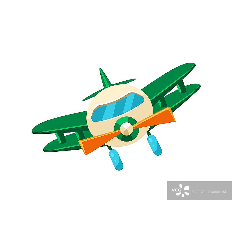 双翼飞机玩具图标图片素材