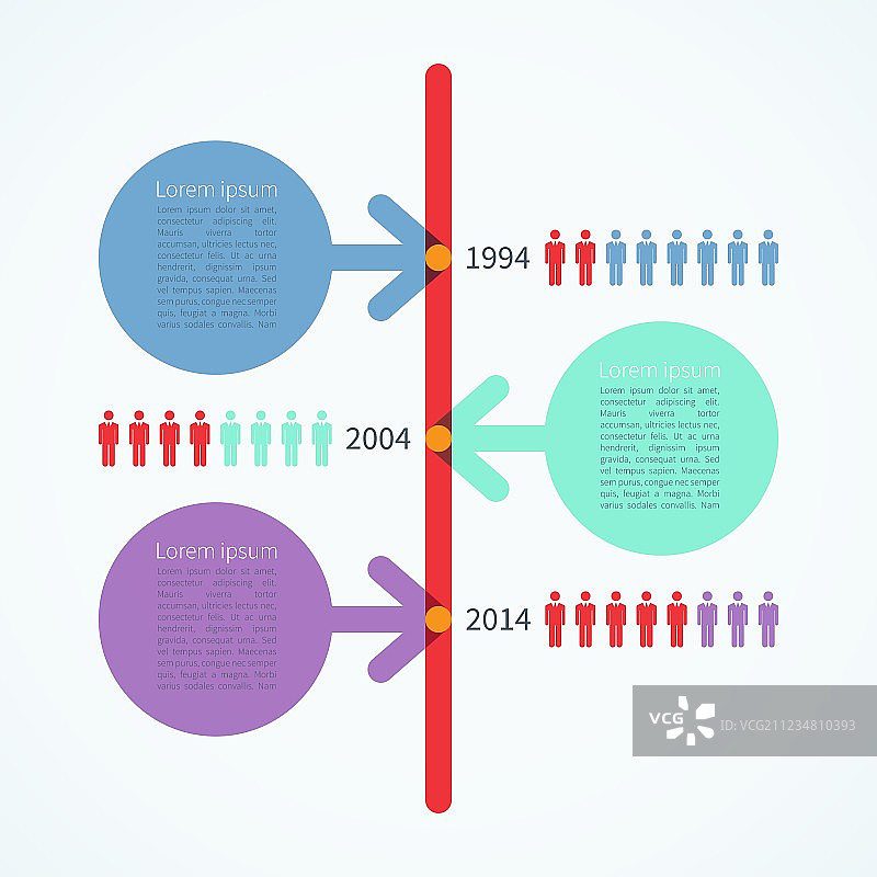 现代时间线信息图设计模板图片素材