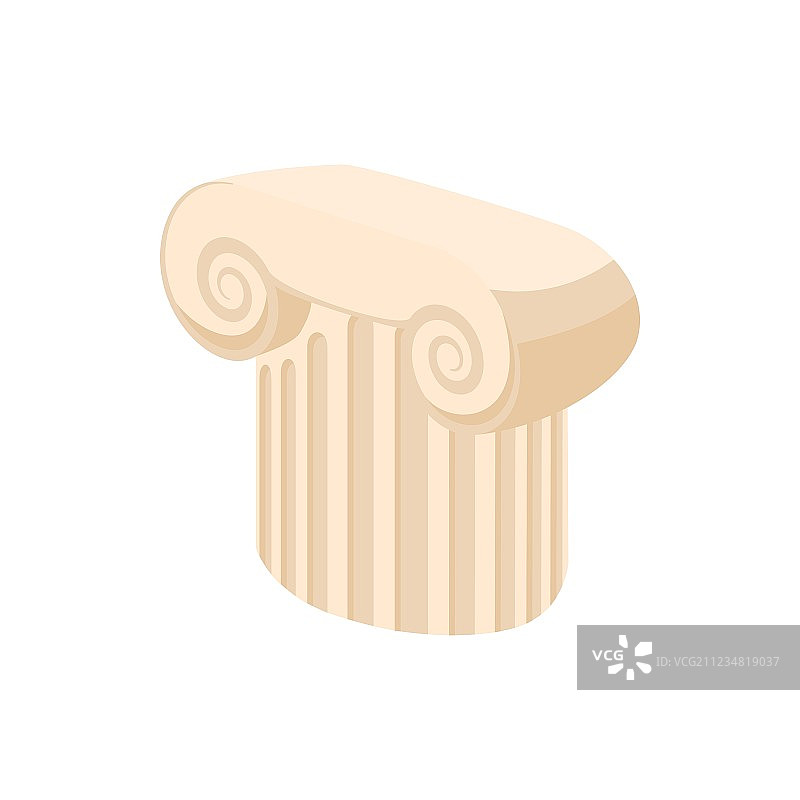 大理石柱图标卡通风格图片素材