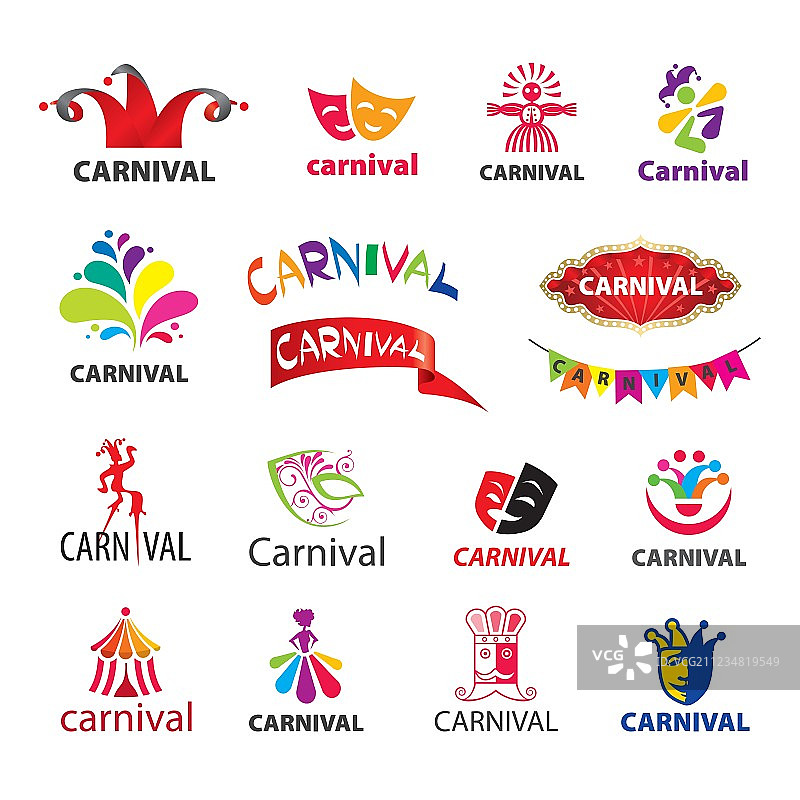 狂欢节标志合集图片素材
