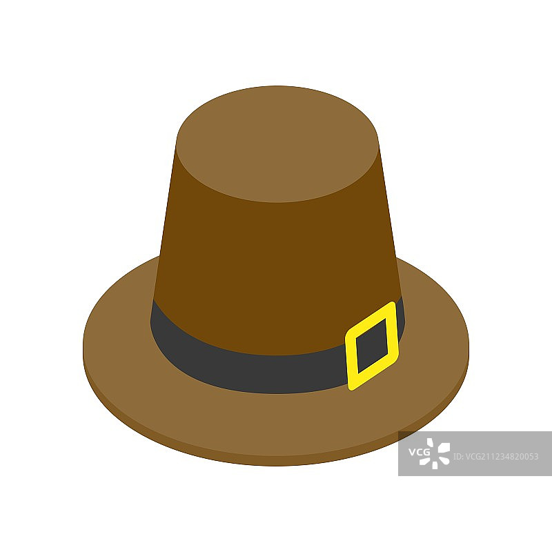 2.5D朝圣者帽子图标图片素材