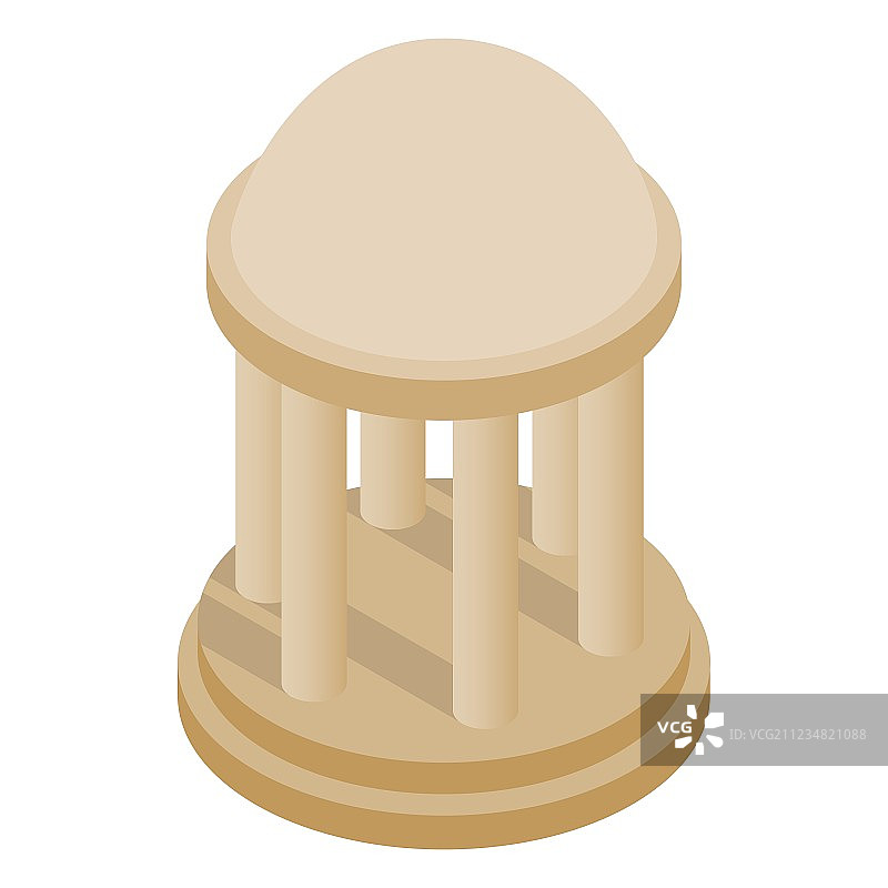 圆形大厅图标2.5D风格图片素材