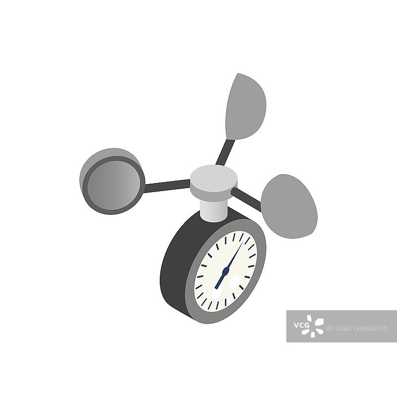 风速计等距3D风格图标图片素材