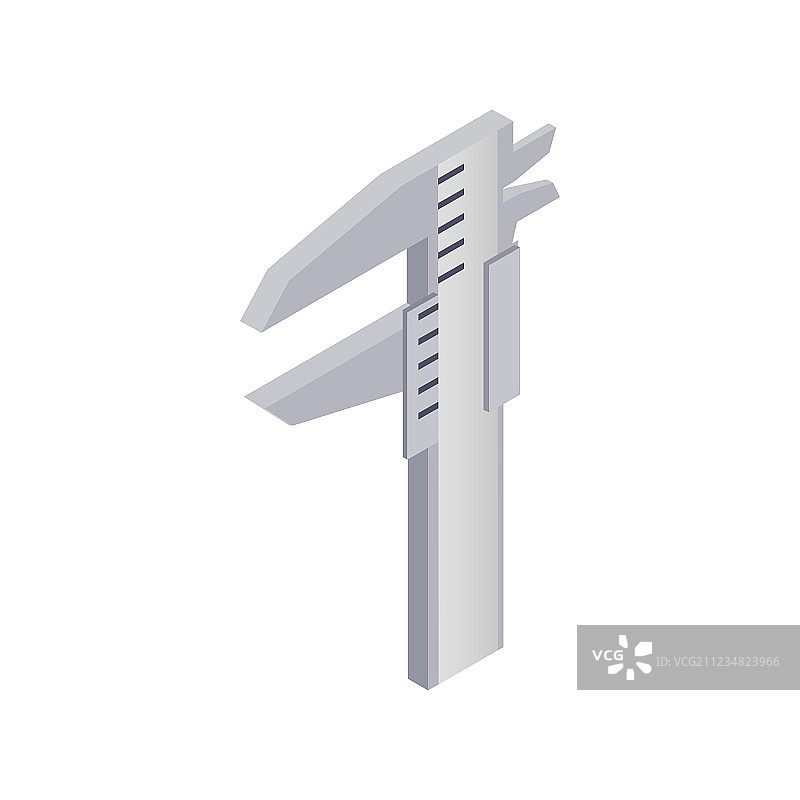 2.5D风格的卡尺图标图片素材