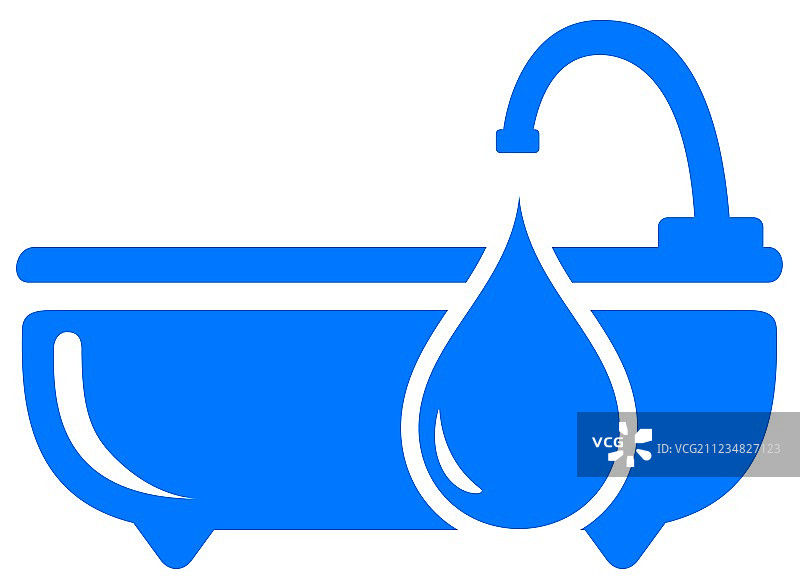 蓝色浴室标志图片素材