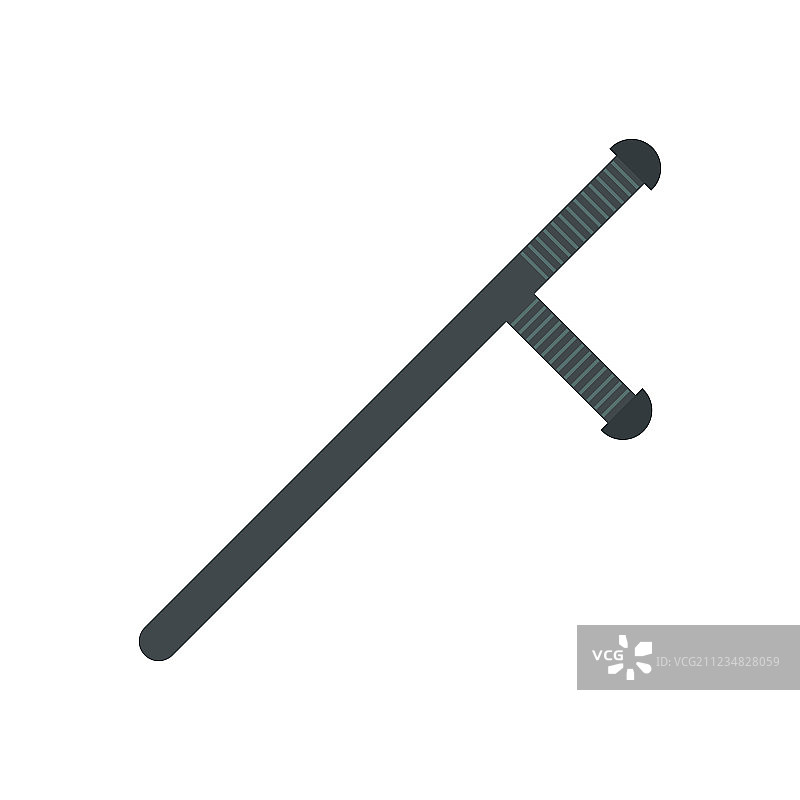 黑色橡胶警棍图片素材