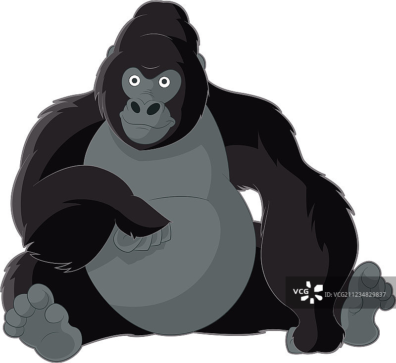卡通微笑大猩猩图片素材