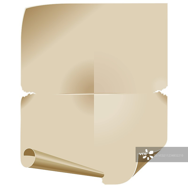 旧纸卷轴图片素材