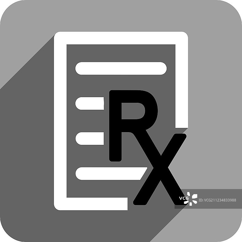 带长阴影的收据文本扁平方形图标图片素材