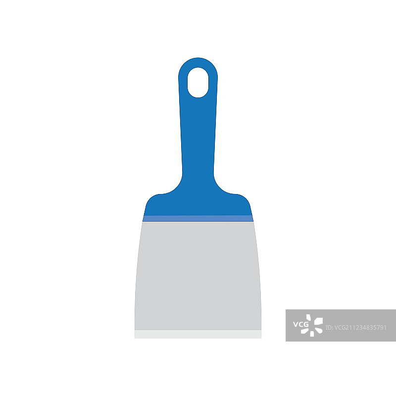 白色背景下的腻子刀图片素材