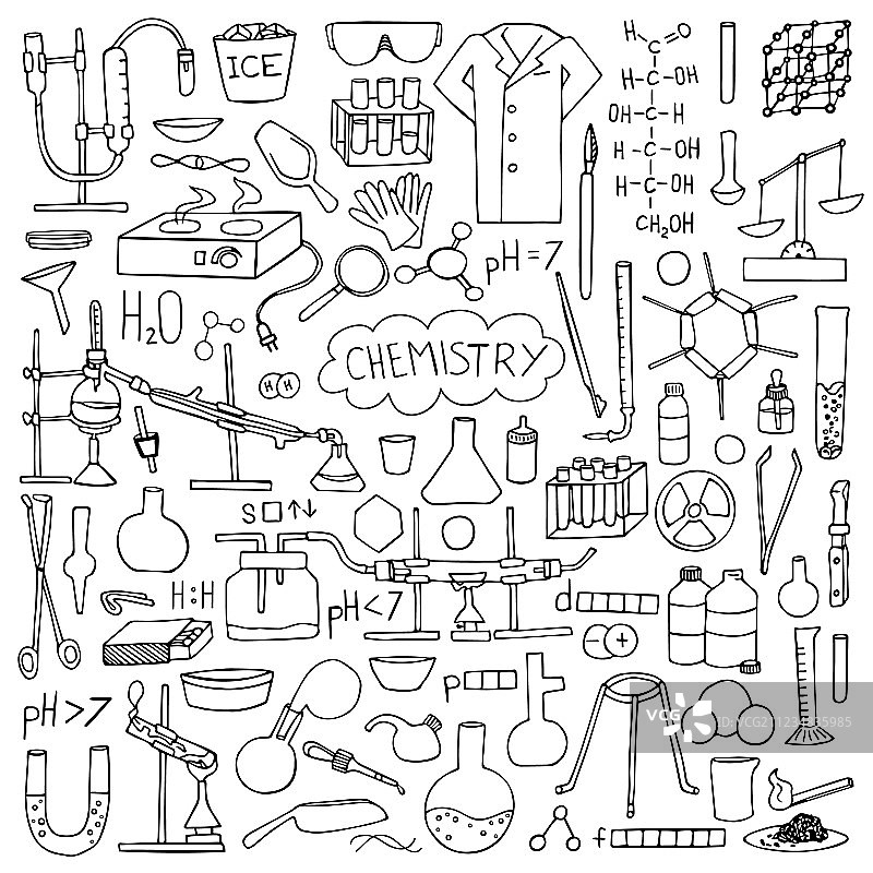 化学涂鸦集图片素材