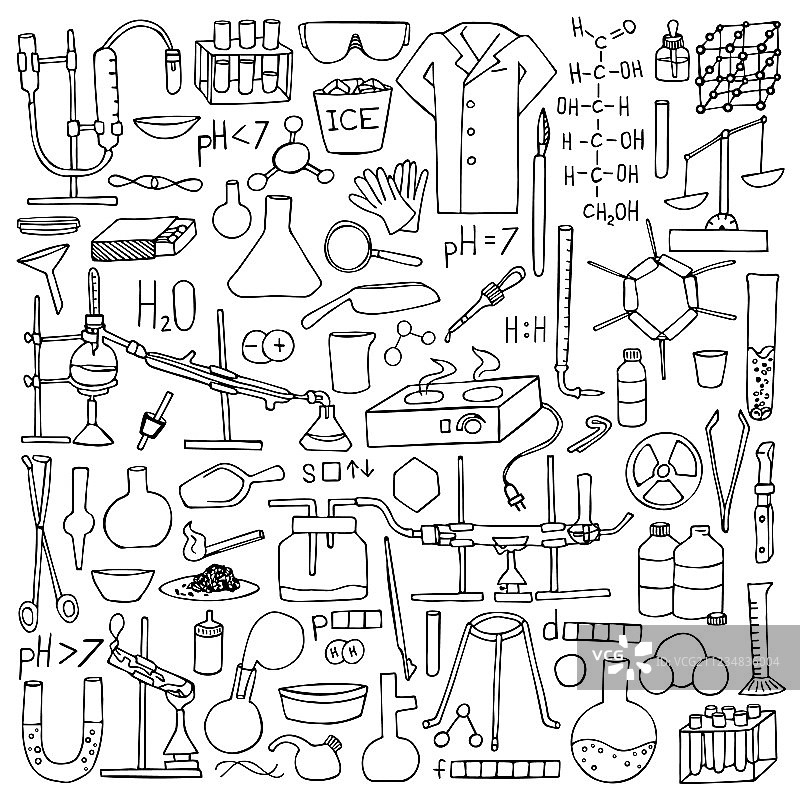 化学涂鸦集图片素材