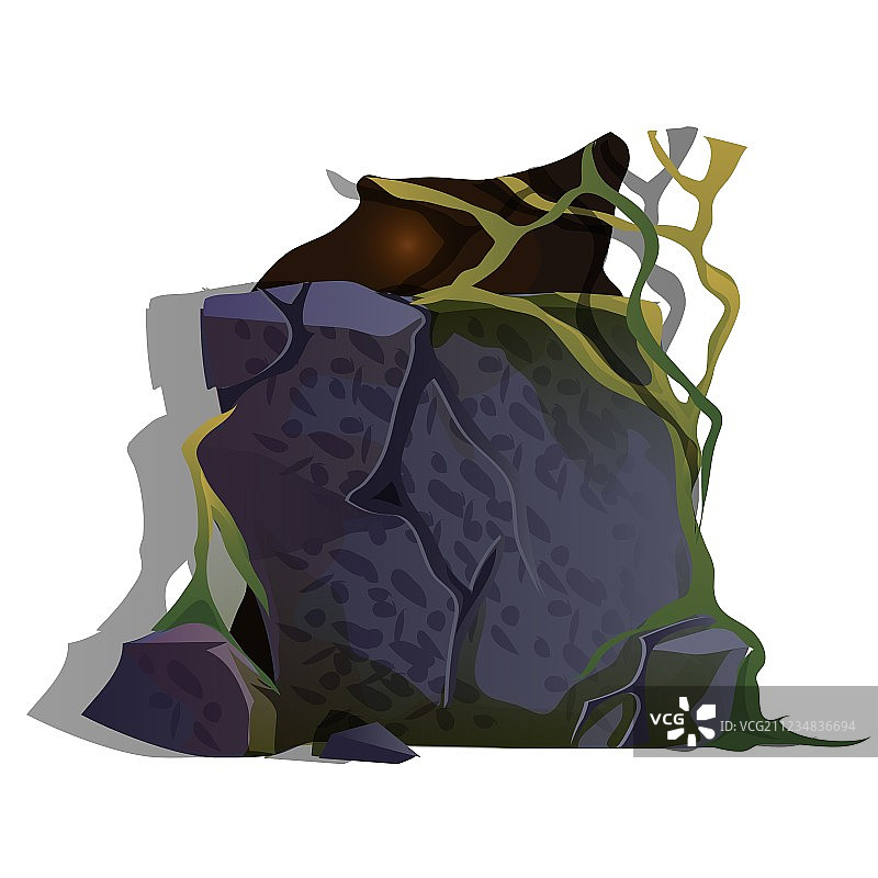 通往遍布石头的古老洞穴的入口图片素材