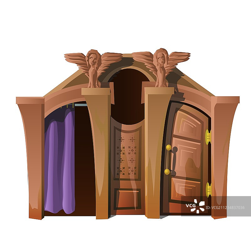 独立的教堂忏悔室图片素材