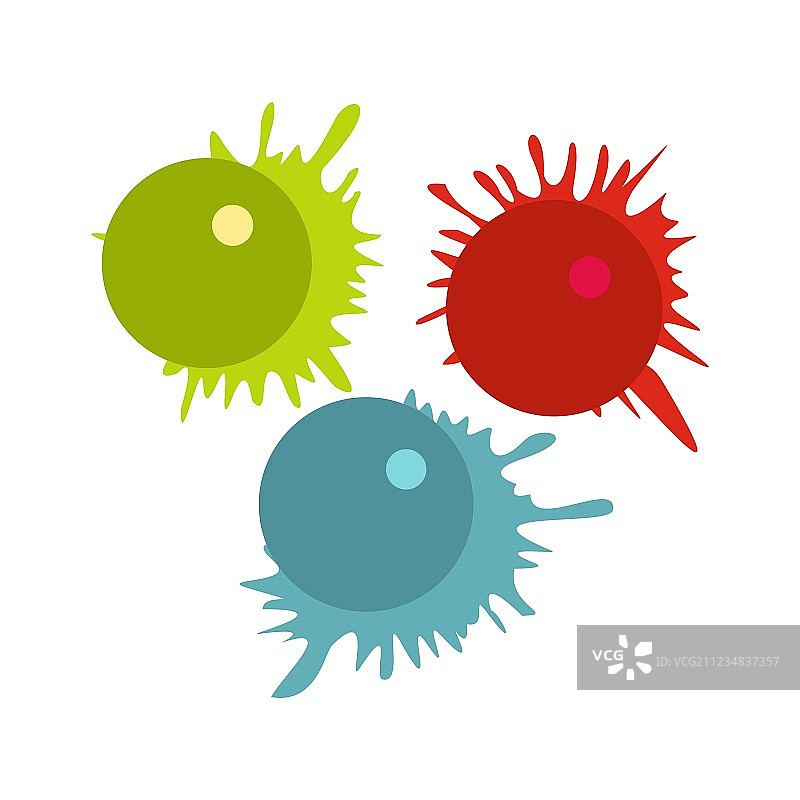 带有飞溅的彩弹球图标图片素材