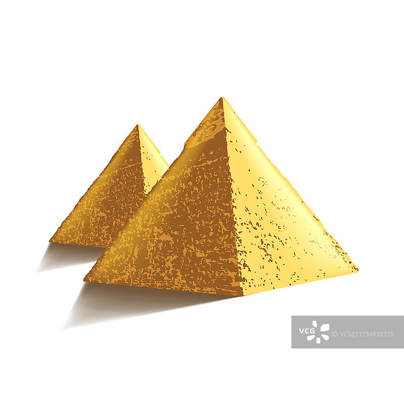 白色背景上的埃及金字塔图片素材