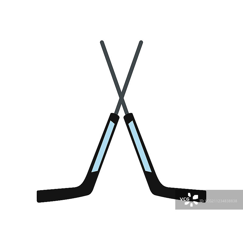 两根交叉的曲棍球棒图标图片素材
