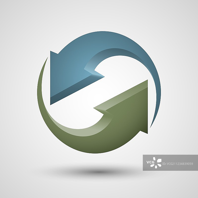 旋转双箭头图标图片素材