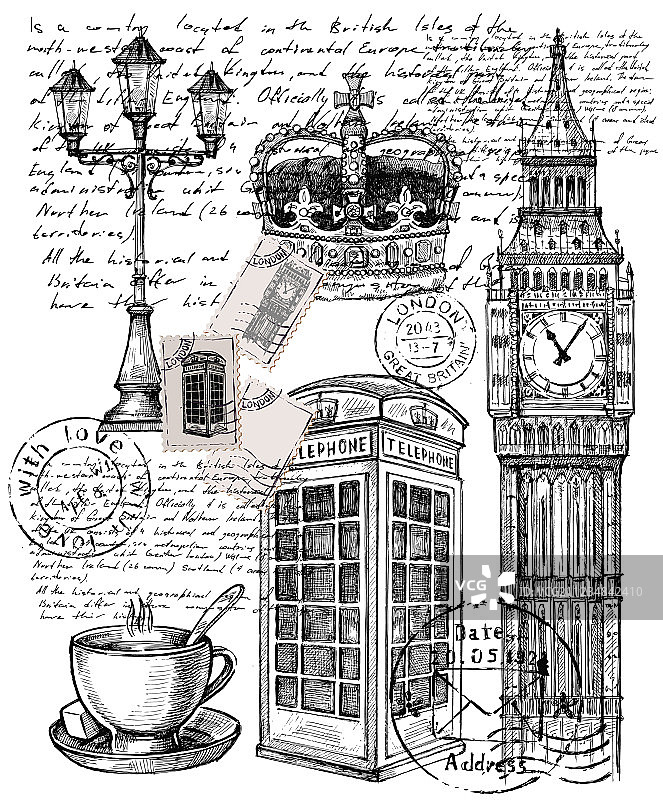 英国电话图片素材