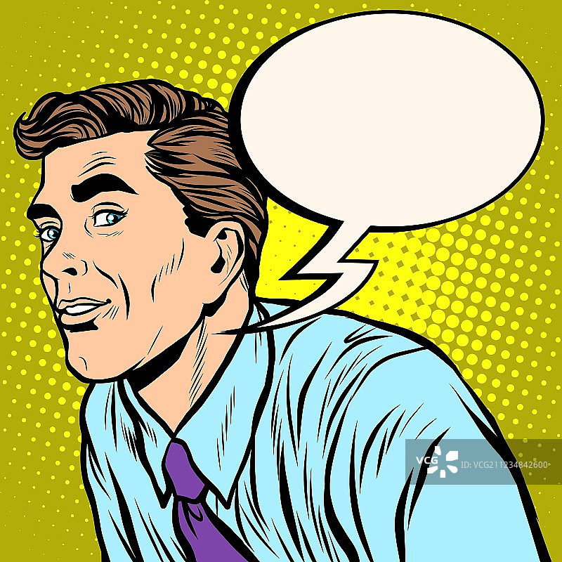 表情疑惑的复古男人图片素材