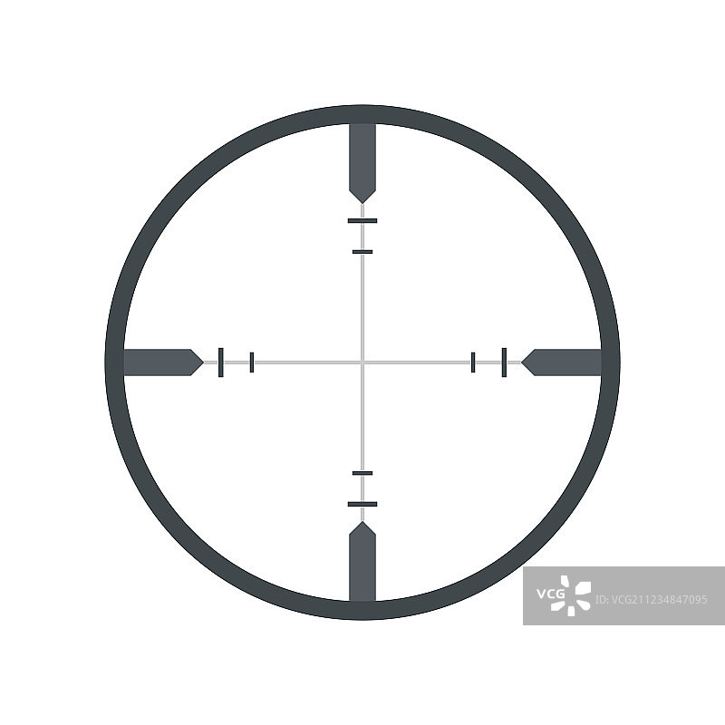 十字线扁平图标图片素材
