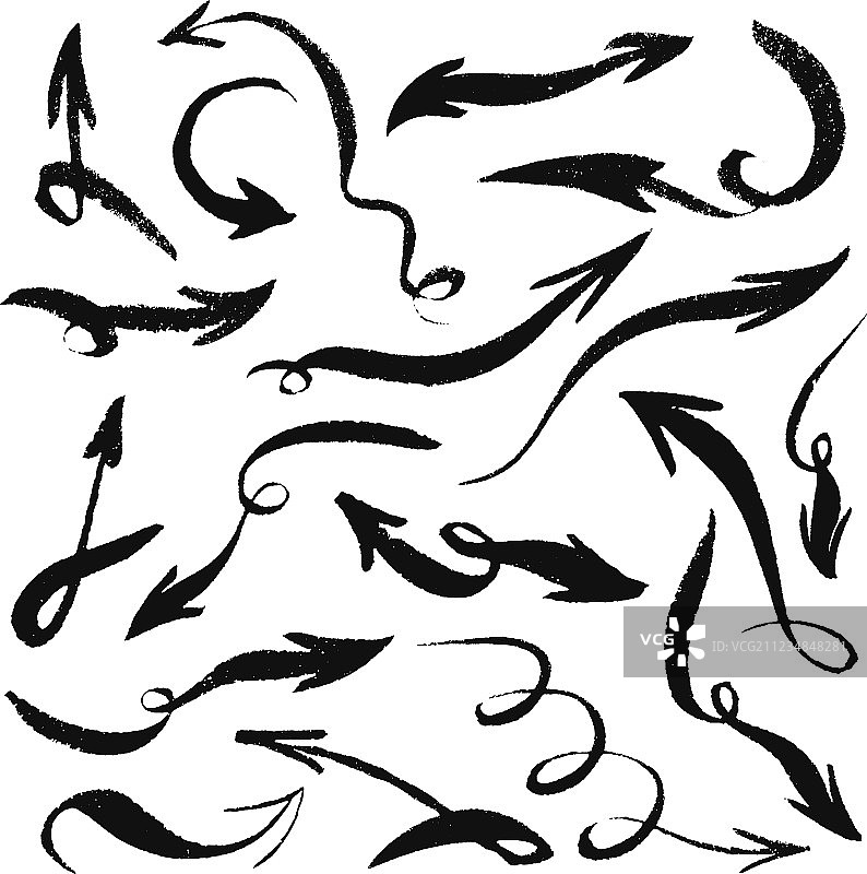 手绘箭头集合图片素材