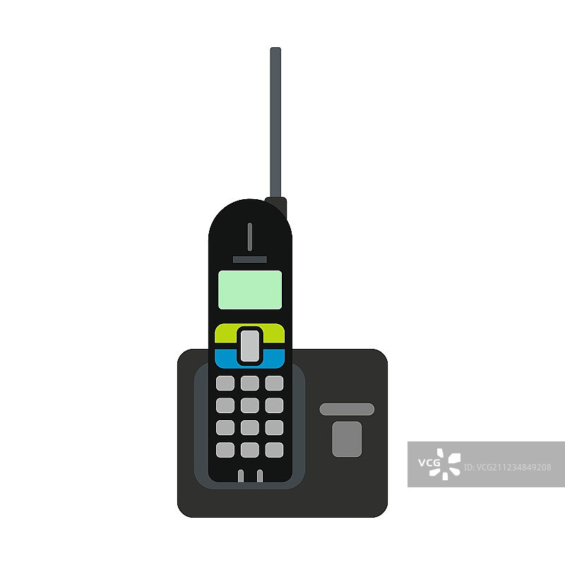 带天线的无线电话扁平图标图片素材