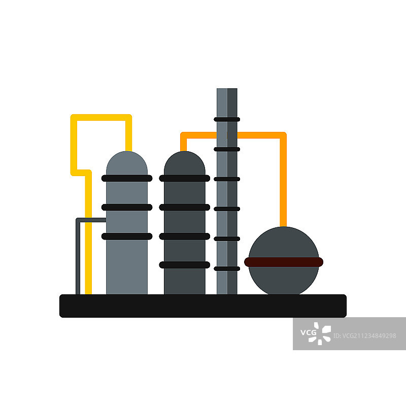 炼油厂扁平图标图片素材