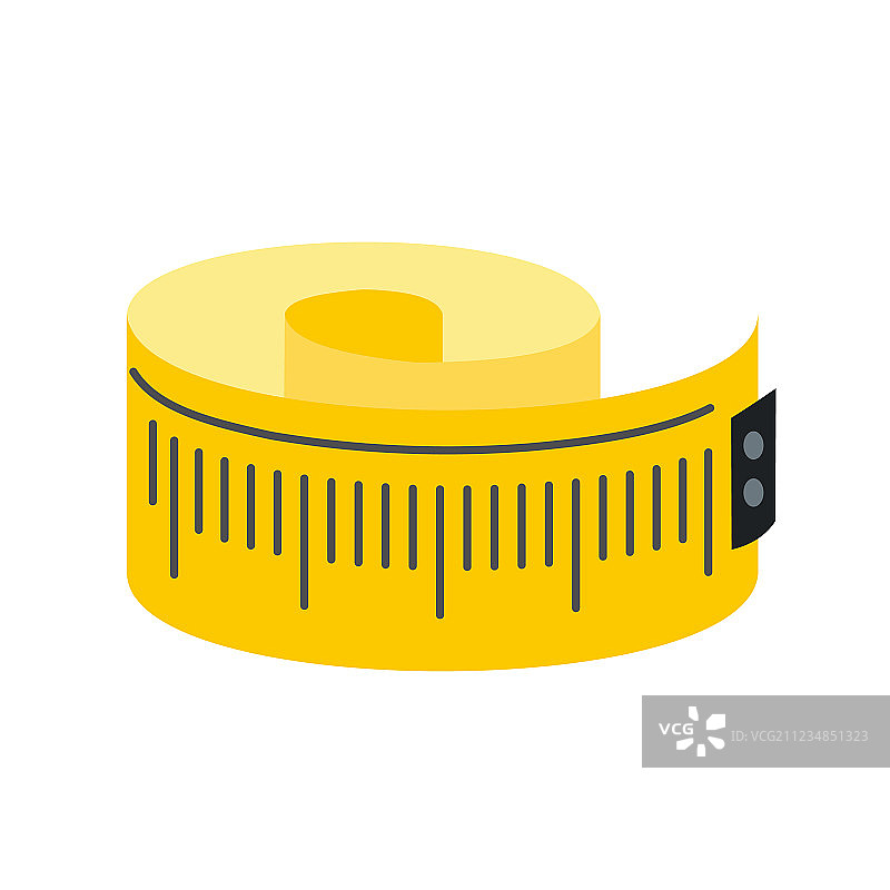 卷尺扁平图标图片素材