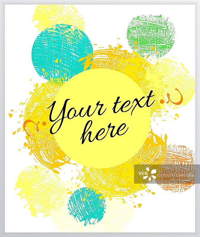 彩色笔触油漆图片素材