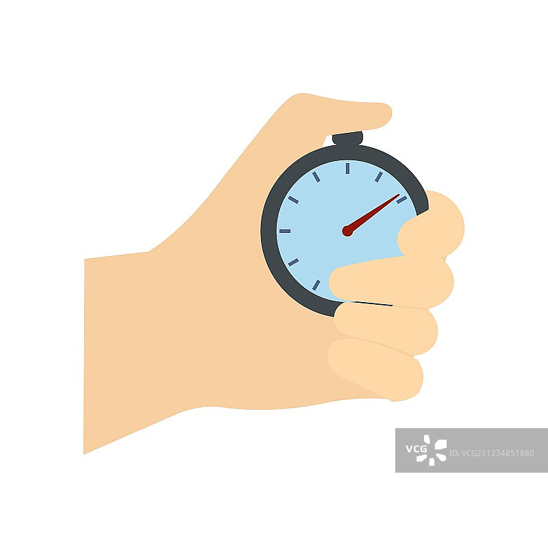 手持秒表扁平图标图片素材