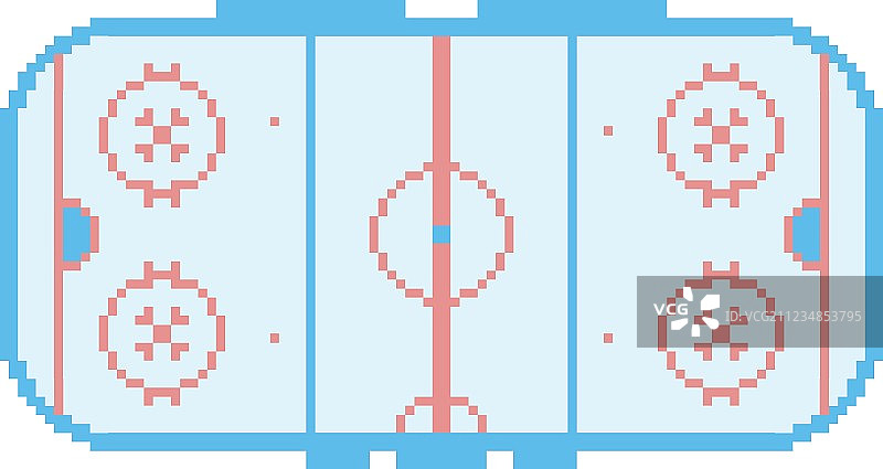 像素风曲棍球场冰场图片素材