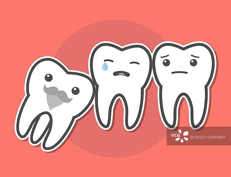 智齿引起疼痛的概念图片素材