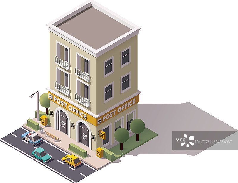 2.5D邮局图片素材