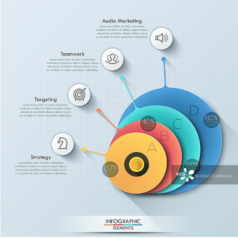 现代商务阶梯折纸风格选项banner图片素材