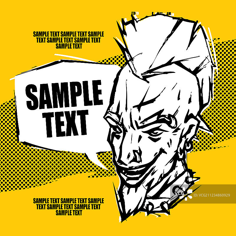 朋克摇滚音乐会海报宣传单门票图片素材