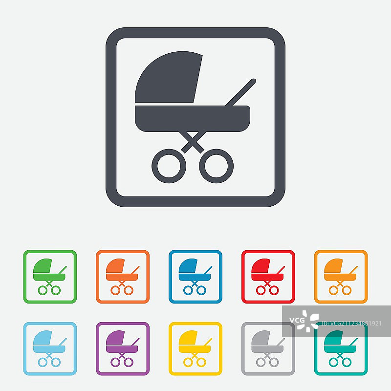 婴儿车标志图标图片素材