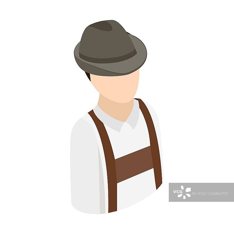 啤酒节人物2.5D图标图片素材