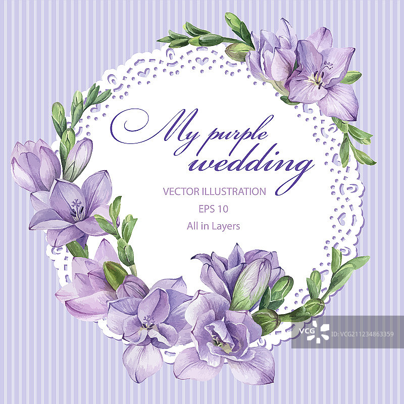 小苍兰花环图片素材