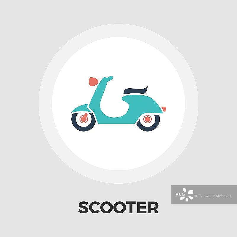 滑板车扁平风格图标图片素材