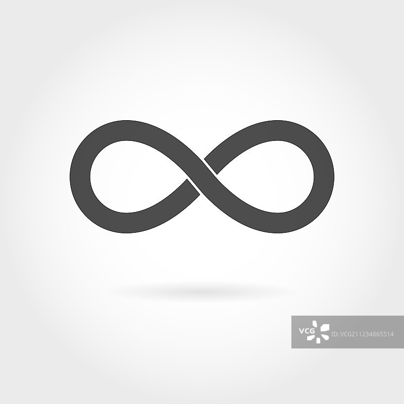 无限图标，简单的数学符号，已隔离图片素材