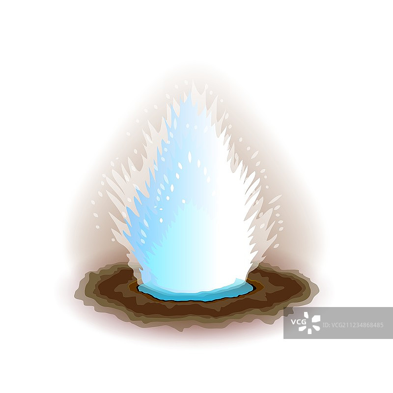 白色背景间歇泉图片素材