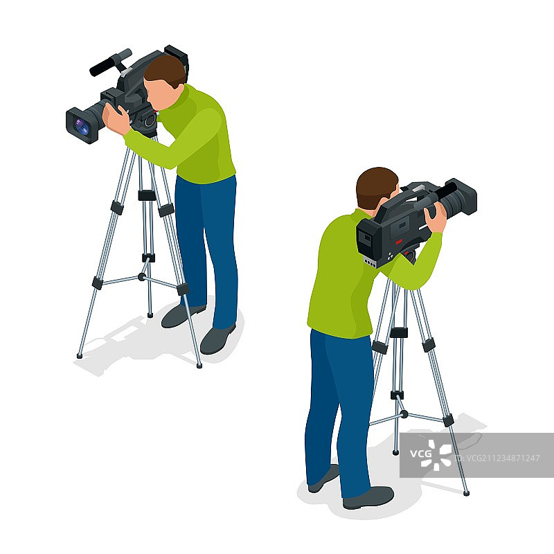 使用摄像机的摄影师图片素材