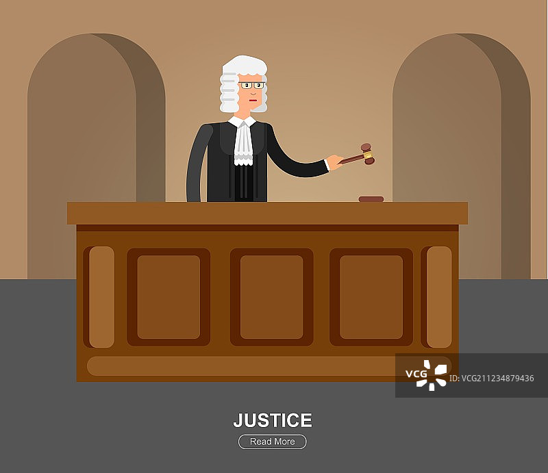 具有审判系统的法律横幅图片素材